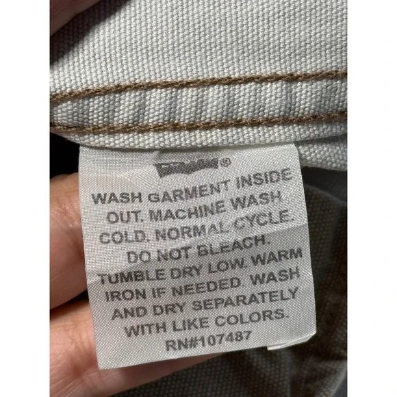 Levi's Copper Clothing Button Down Shirt Jacket Mens Medium Tan Cotton - Picture 9 of 13